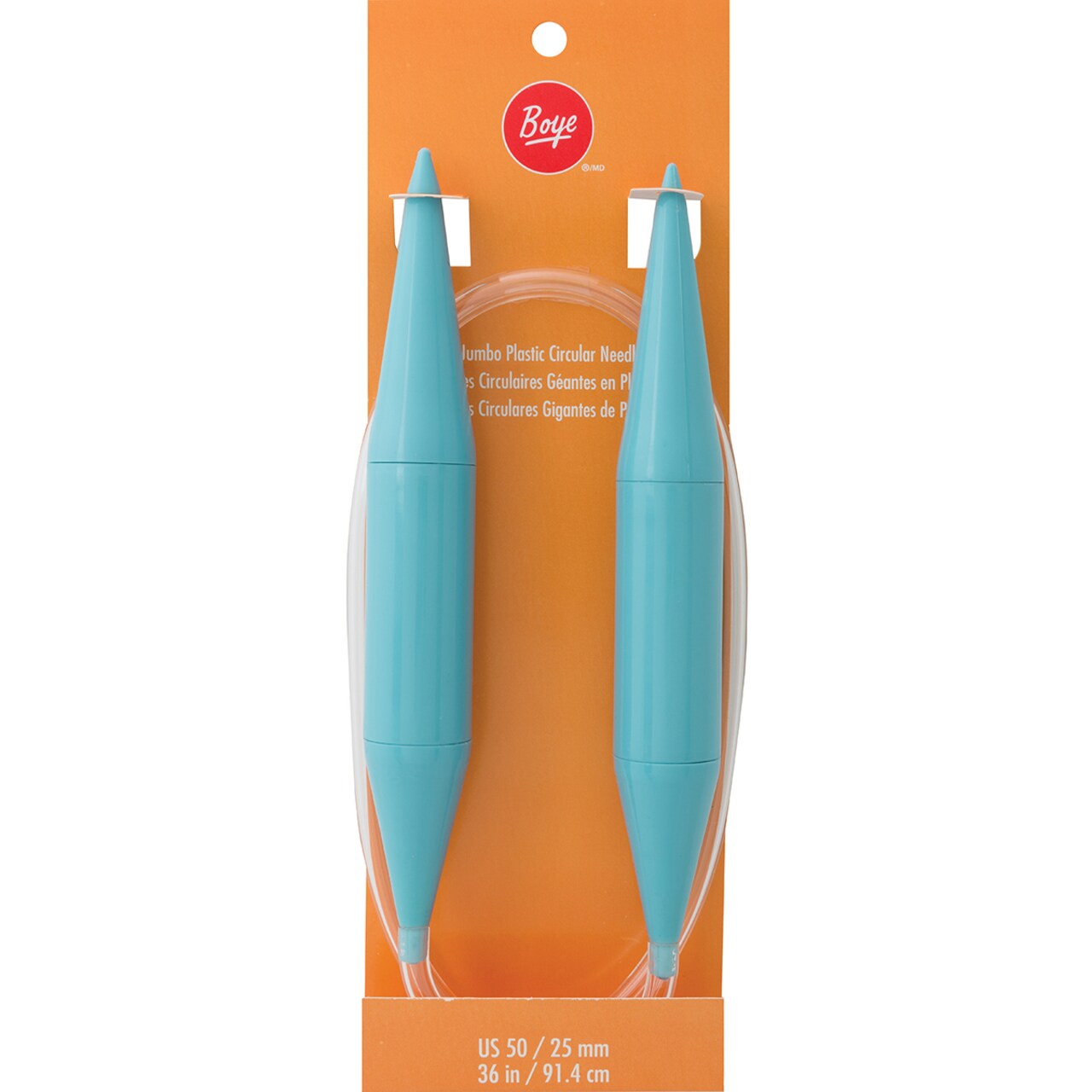 Boye Jumbo Plastic Circular Knitting Needles 36"-Size 50/25mm